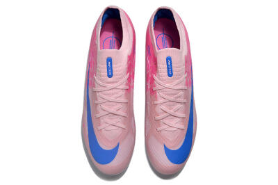 Unisex Nike Air Zoom Mercurial Vapor 15 Elite FG Firm Ground Low-Tops Football Boots - Beige/Pink/Blue
