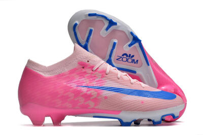 Unisex Nike Air Zoom Mercurial Vapor 15 Elite FG Firm Ground Low-Tops Football Boots - Beige/Pink/Blue