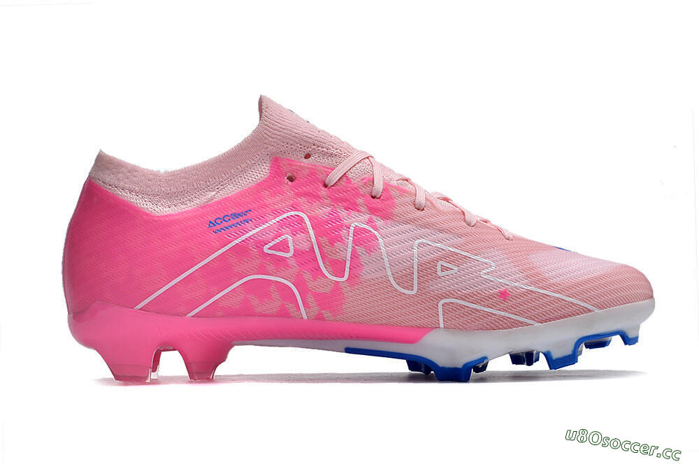 Unisex Nike Air Zoom Mercurial Vapor 15 Elite FG Firm Ground Low-Tops Football Boots - Beige/Pink/Blue 4