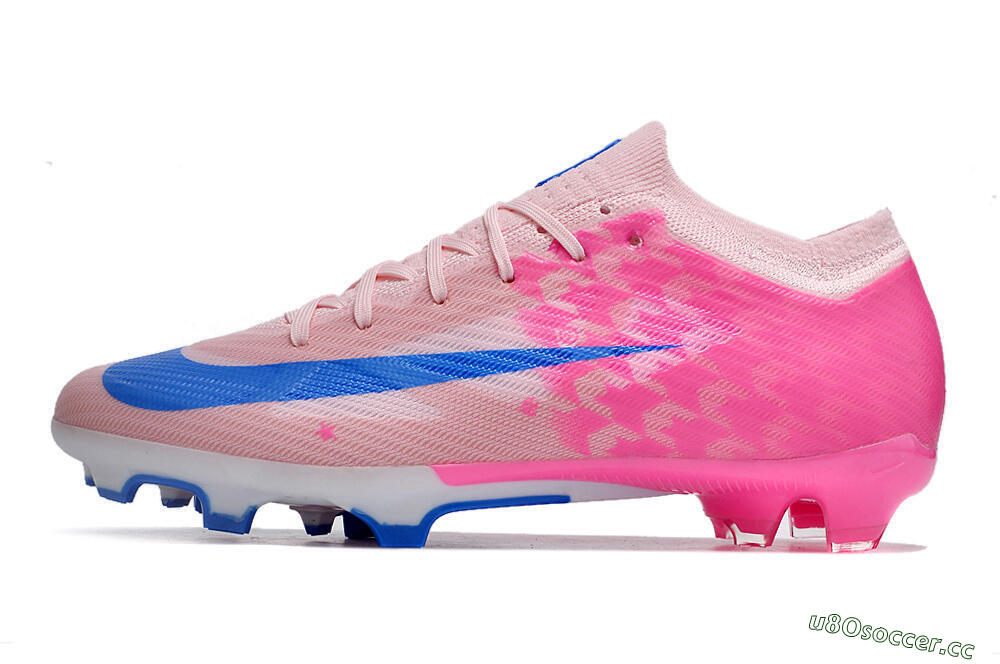 Unisex Nike Air Zoom Mercurial Vapor 15 Elite FG Firm Ground Low-Tops Football Boots - Beige/Pink/Blue 0