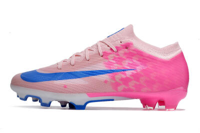 Unisex Nike Air Zoom Mercurial Vapor 15 Elite FG Firm Ground Low-Tops Football Boots - Beige/Pink/Blue