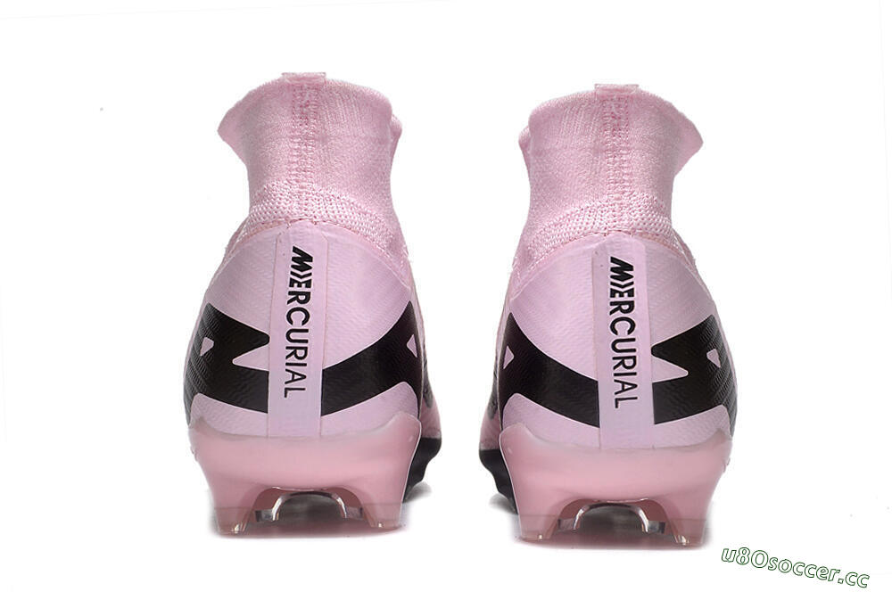 Unisex Nike Air Zoom Mercurial Superfly 9 Elite FG Firm Ground High-Tops Football Boots - Pink/Black 5