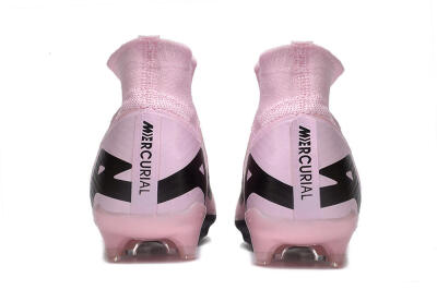 Unisex Nike Air Zoom Mercurial Superfly 9 Elite FG Firm Ground High-Tops Football Boots - Pink/Black
