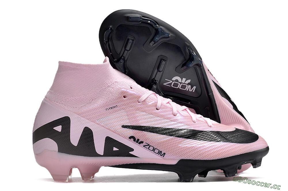 Unisex Nike Air Zoom Mercurial Superfly 9 Elite FG Firm Ground High-Tops Football Boots - Pink/Black 2