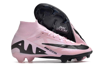 Unisex Nike Air Zoom Mercurial Superfly 9 Elite FG Firm Ground High-Tops Football Boots - Pink/Black