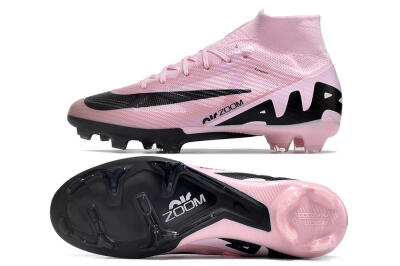 Unisex Nike Air Zoom Mercurial Superfly 9 Elite FG Firm Ground High-Tops Football Boots - Pink/Black