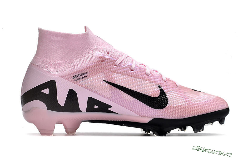 Unisex Nike Air Zoom Mercurial Superfly 9 Elite FG Firm Ground High-Tops Football Boots - Pink/Black 4