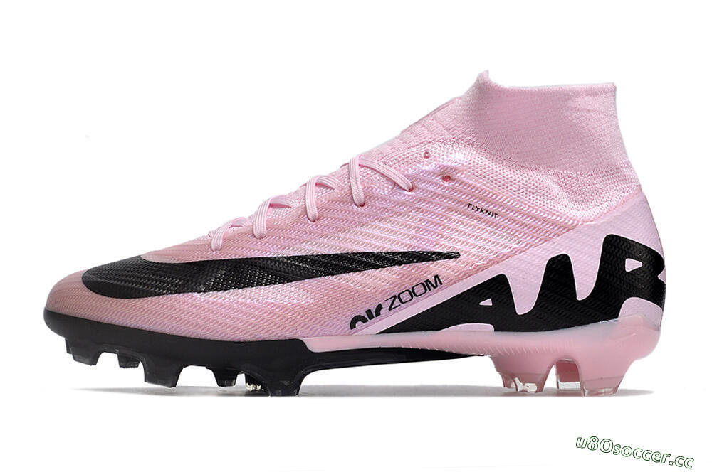 Unisex Nike Air Zoom Mercurial Superfly 9 Elite FG Firm Ground High-Tops Football Boots - Pink/Black 0