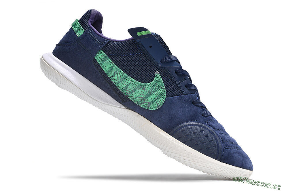 Men's Nike Street Gato IC Indoor & Futsal Low-Tops Football Shoes - Blue/Green/White 4