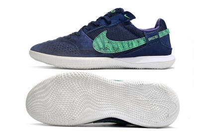 Men's Nike Street Gato IC Indoor & Futsal Low-Tops Football Shoes - Blue/Green/White