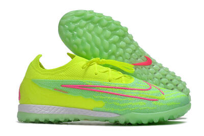 Men's Nike Phantom GX Elite TF Artificial Turf Low-Tops Football Shoes - Yellow/Green/Pink