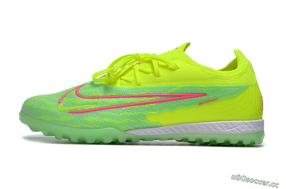 Men's Nike Phantom GX Elite TF Artificial Turf Low-Tops Football Shoes - Yellow/Green/Pink 0