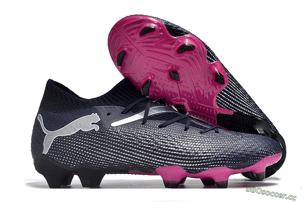 Men's Puma Future Ultimate 2024 FG Firm Ground Low-Tops Football Boots - Blue/Silver/Pink 2