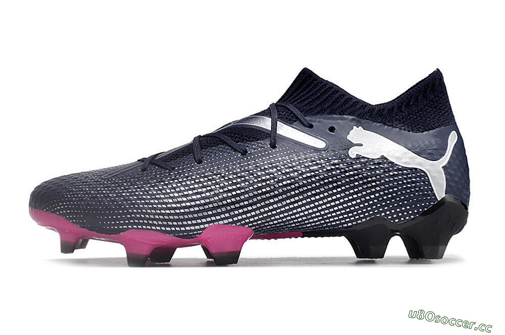 Men's Puma Future Ultimate 2024 FG Firm Ground Low-Tops Football Boots - Blue/Silver/Pink 0