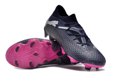 Men's Puma Future Ultimate 2024 FG Firm Ground Low-Tops Football Boots - Blue/Silver/Pink