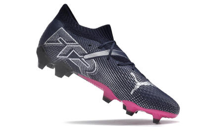 Men's Puma Future Ultimate 2024 FG Firm Ground Low-Tops Football Boots - Blue/Silver/Pink