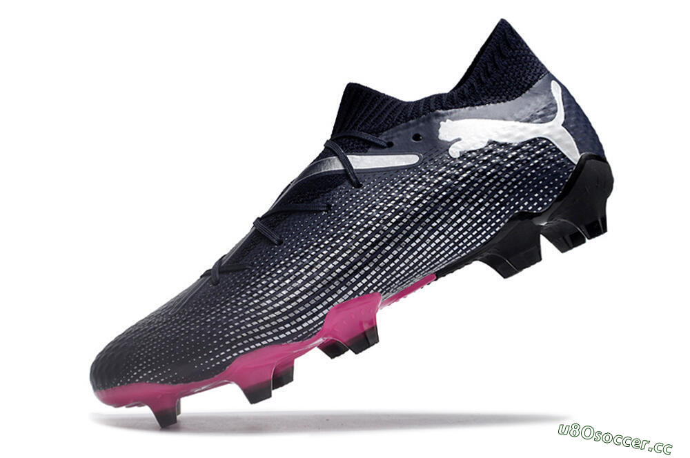 Men's Puma Future Ultimate 2024 FG Firm Ground Low-Tops Football Boots - Blue/Silver/Pink 5