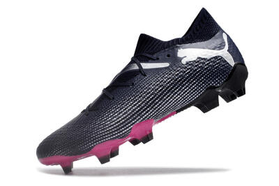 Men's Puma Future Ultimate 2024 FG Firm Ground Low-Tops Football Boots - Blue/Silver/Pink