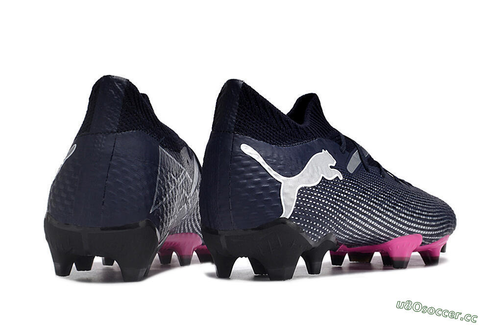 Men's Puma Future Ultimate 2024 FG Firm Ground Low-Tops Football Boots - Blue/Silver/Pink 6