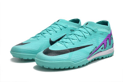 Unisex Nike Air Zoom Mercurial Vapor 15 Elite TF Artificial Turf Low-Tops Football Shoes - Turquoise/Black/White/Purple