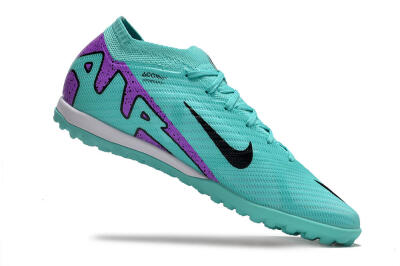 Unisex Nike Air Zoom Mercurial Vapor 15 Elite TF Artificial Turf Low-Tops Football Shoes - Turquoise/Black/White/Purple