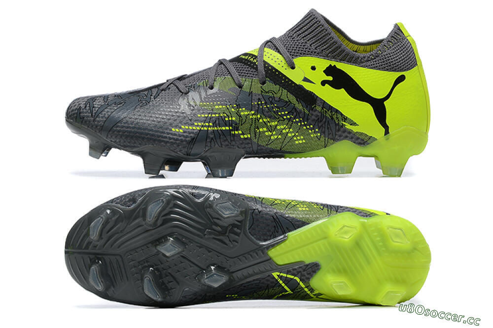 Men's Puma Future Ultimate 2024 FG Firm Ground Low-Tops Football Boots - Black/Yellow 1
