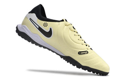 Men's Nike Tiempo Legend X Pro TF Artificial Turf Low-Tops Football Shoes - Beige/Black/White