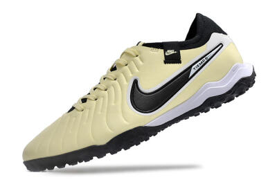 Men's Nike Tiempo Legend X Pro TF Artificial Turf Low-Tops Football Shoes - Beige/Black/White