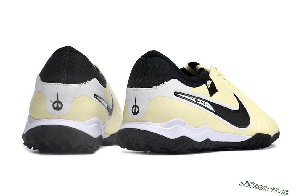 Men's Nike Tiempo Legend X Pro TF Artificial Turf Low-Tops Football Shoes - Beige/Black/White 6
