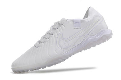 Men's Nike Tiempo Legend X Pro TF Artificial Turf Low-Tops Football Shoes - White/Purple