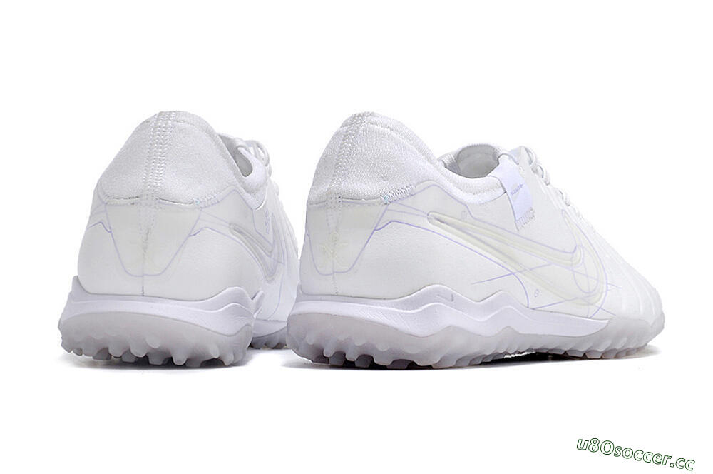 Men's Nike Tiempo Legend X Pro TF Artificial Turf Low-Tops Football Shoes - White/Purple 6