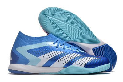 Men's Adidas Predator Accuracy.1 IC Indoor & Futsal High-Tops Football Shoes - Blue/White/Orange