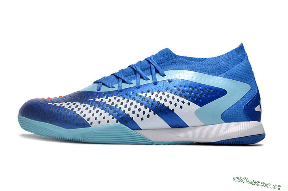 Men's Adidas Predator Accuracy.1 IC Indoor & Futsal High-Tops Football Shoes - Blue/White/Orange 0