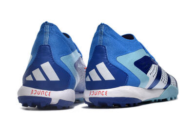 Men's Adidas Predator Accuracy.1 TF Artificial Turf High-Tops Football Shoes - Blue/White/Orange
