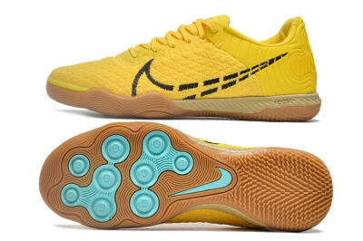 Men's Nike React Gato IC Indoor & Futsal Low-Tops Football Shoes - Yellow/Black/Brown