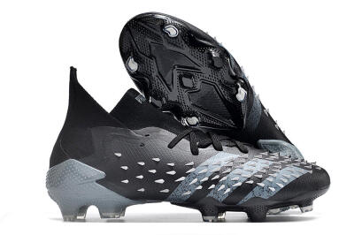 Unisex Adidas Predator Freak.1 FG Firm Ground Low-Tops Football Boots - Black/White/Grey