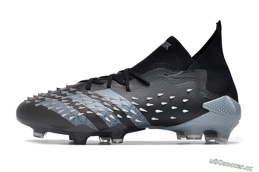 Unisex Adidas Predator Freak.1 FG Firm Ground Low-Tops Football Boots - Black/White/Grey 0