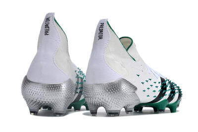 Unisex Adidas Predator Freak.1 FG Firm Ground Low-Tops Football Boots - White/Green/Black