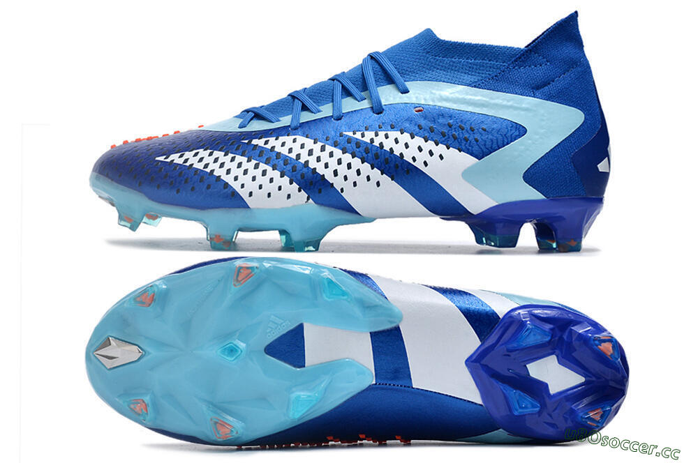 Men's Adidas Predator Accuracy.1 FG Firm Ground High-Tops Football Boots - Blue/Jade/White 1