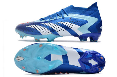 Men's Adidas Predator Accuracy.1 FG Firm Ground High-Tops Football Boots - Blue/Jade/White