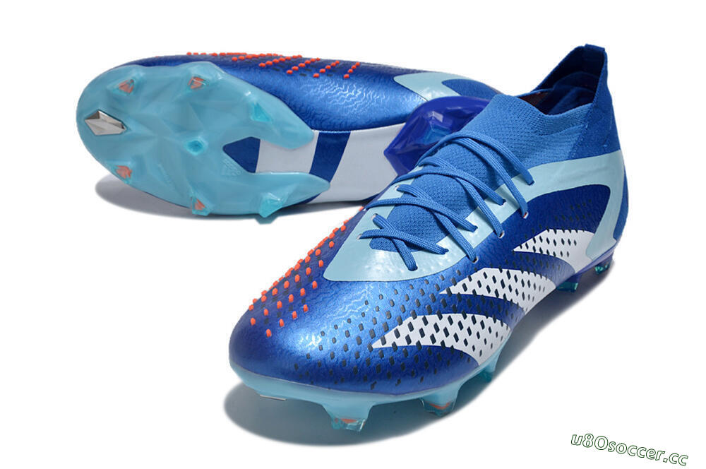 Men's Adidas Predator Accuracy.1 FG Firm Ground High-Tops Football Boots - Blue/Jade/White 3