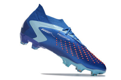 Men's Adidas Predator Accuracy.1 FG Firm Ground High-Tops Football Boots - Blue/Jade/White