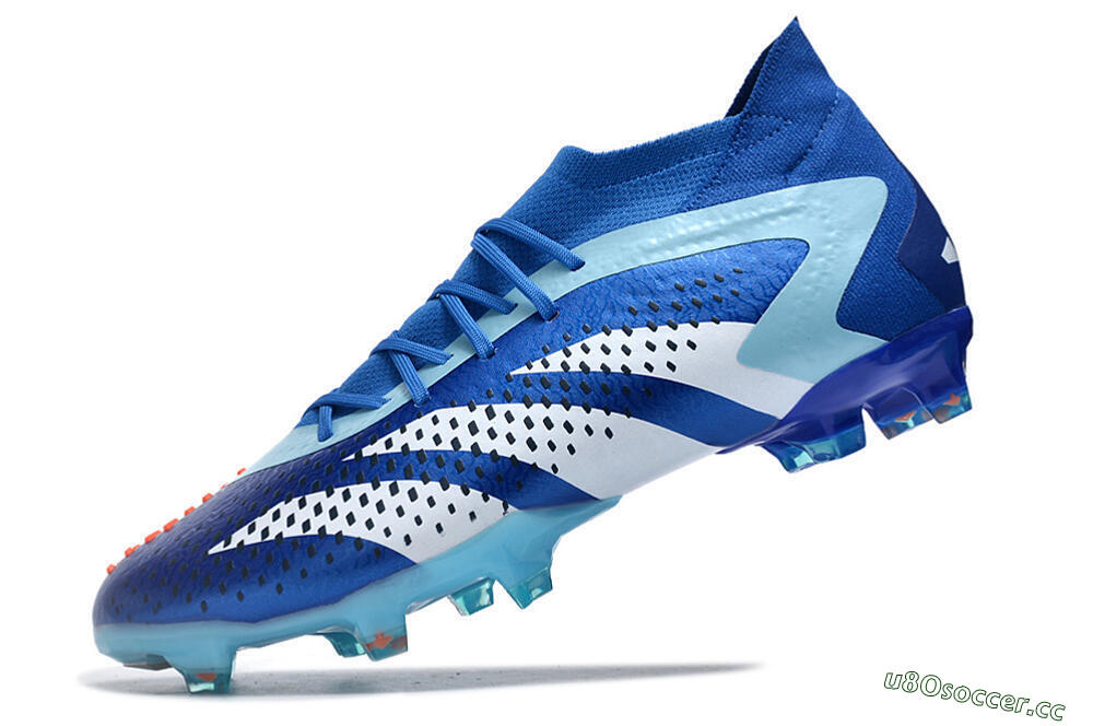 Men's Adidas Predator Accuracy.1 FG Firm Ground High-Tops Football Boots - Blue/Jade/White 5
