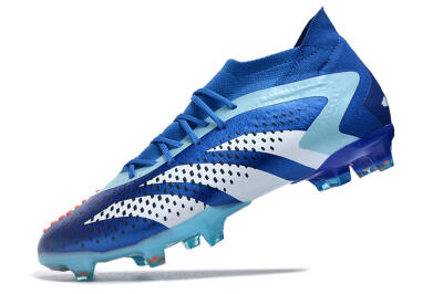 Men's Adidas Predator Accuracy.1 FG Firm Ground High-Tops Football Boots - Blue/Jade/White