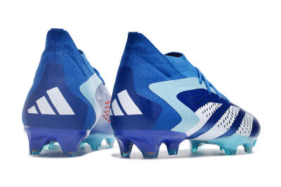 Men's Adidas Predator Accuracy.1 FG Firm Ground High-Tops Football Boots - Blue/Jade/White