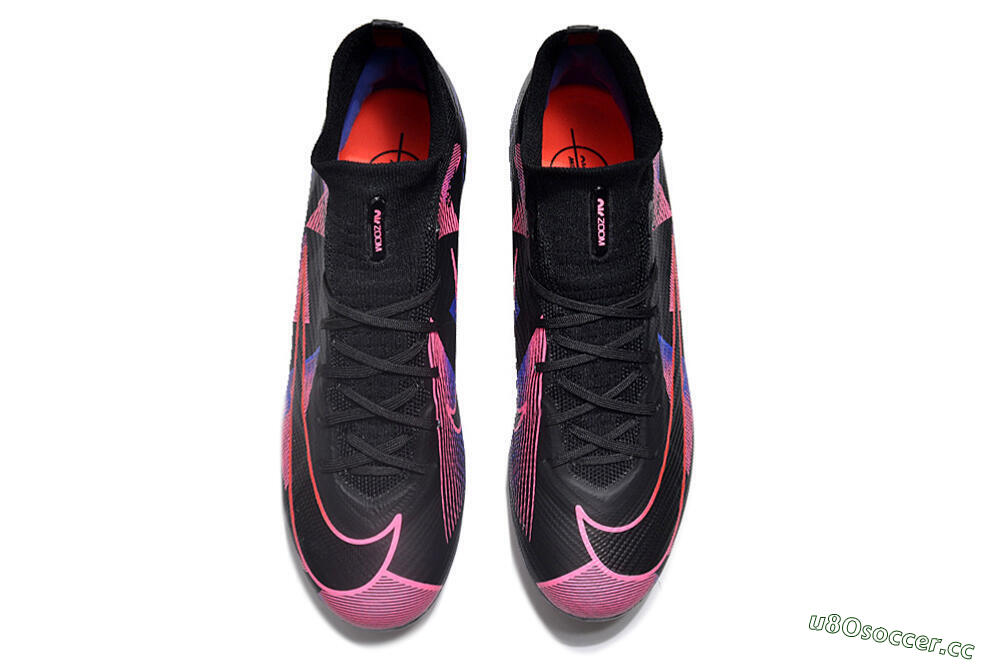 Unisex Nike Air Zoom Mercurial Superfly 9 Elite FG Firm Ground High-Tops Football Boots - Black/Purple/Pink 4