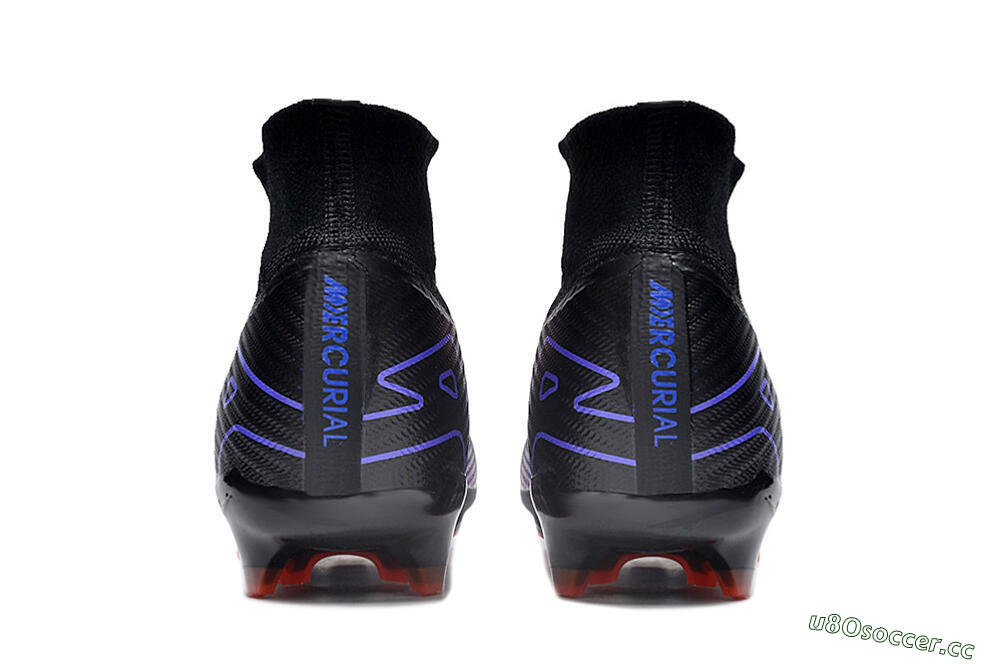 Unisex Nike Air Zoom Mercurial Superfly 9 Elite FG Firm Ground High-Tops Football Boots - Black/Purple/Pink 5