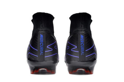 Unisex Nike Air Zoom Mercurial Superfly 9 Elite FG Firm Ground High-Tops Football Boots - Black/Purple/Pink
