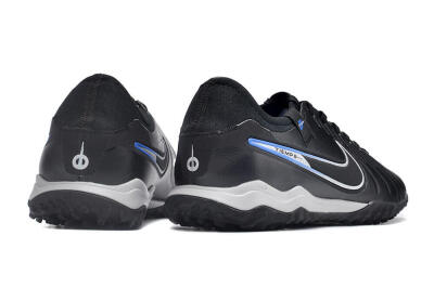 Men's NikeTiempo Legend 10 TF Artificial Turf Low-Tops Football Shoes - Black/Blue/White