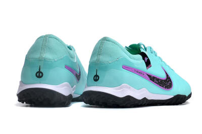 Men's Nike Tiempo Legend 10 TF Artificial Turf Low-Tops Football Shoes - Blue/Black/Purple